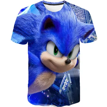 Sommer for Børn Tøj Drenge T-Shirt med Sonic the Hedgehog kortærmet T-shirt, Barn Dreng Casual sonic Sød T-shirt 3-15 år Shirt