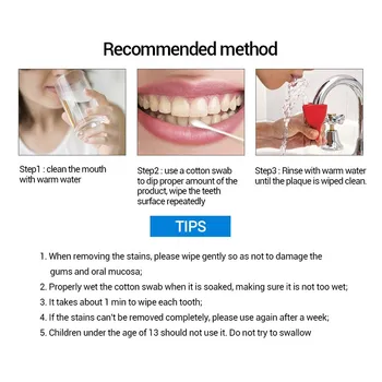 LANBENA Tandblegning Essensen Pulver mundhygiejne Rengøring Serum Fjerner Plak Pletter Tand Blegning Dental Værktøjer 3STK