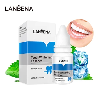 LANBENA Tandblegning Essensen Pulver mundhygiejne Rengøring Serum Fjerner Plak Pletter Tand Blegning Dental Værktøjer 3STK