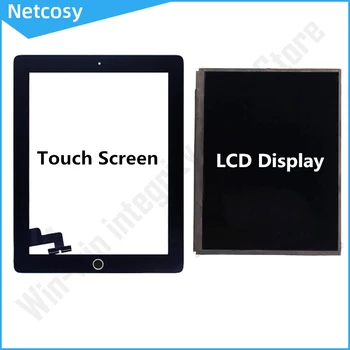 Netcosy Til ipad 2 A1395 A1396 A1397 Touch Screen Digitizer-panel / LCD-Skærm, Reparation af Dele Til ipad 2 med Hjem-knap