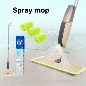 Magic Dovne Spray Mop Mop-Gulvtæppe med Genanvendelige Microfiber Puder 360 Graders Håndtere Mop Hjem Køkken med alle Typer Rengøring uden motor, samt Svabere