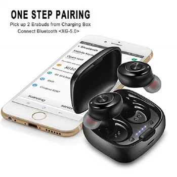 Nye Trådløse Auriculares Bluetooth-5.0 Øretelefon TWS HIFI Mini-I-Øret-Sport, der Kører Headset Støtte iOS/Android-Telefoner HD-Opkald