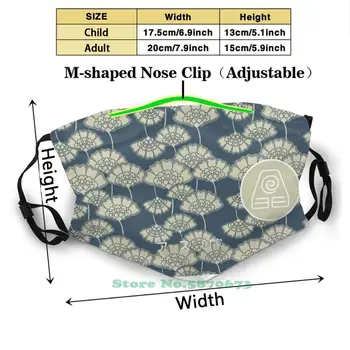 Jorden Kongerige Mask [ Lotus ] Ansigt Maske Med Filter Varm Mund Maske Jorden Kongerige Den Sidste Airbender Aang Toph Sokka Katara Zuko