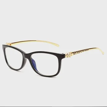 Cubojue Leopard Kvinders Briller Frame Mode Briller med Klart Gennemsigtig Linse Briller for Nærsynethed Dioptri-Nørd Point