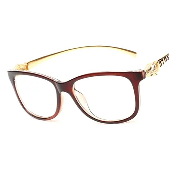 Cubojue Leopard Kvinders Briller Frame Mode Briller med Klart Gennemsigtig Linse Briller for Nærsynethed Dioptri-Nørd Point