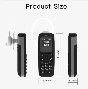 L8star BM30 Mini Telefon SIM - +TF Card Mobiltelefon Ulåst GSM Trådløse Bluetooth-Dialer Headset Mobil med Mp3