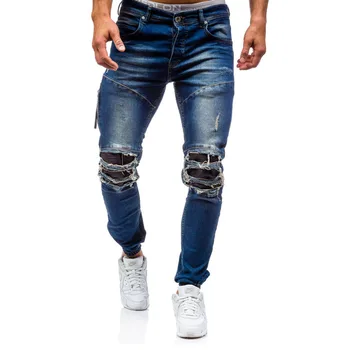 Mode Fritids-Lange Bukser Mænds Bomuld Tidevandet Jeans 3 Farve Denim Bukser Casual Jeans Straight Mænd Vask Bunde Stor Størrelse 38