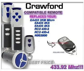 Crawford EA433 2 KM MICRO,EA433 2KS RCU 433-2 N002800 fjernbetjening udskiftning rullende kode smuk