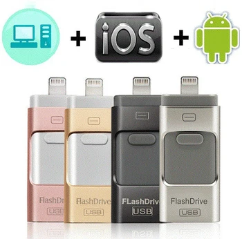 For iOS-USB-Flash-Drev Til iphone Usb-otg 8G Pen-drev 128 gb Usb-Stick pendrive Til iPhone 7 6 5 5S 16g 32gb, 64gb gratis fragt