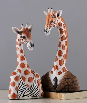 [HHT] Nordiske Retro Giraf, Zebra Dyr Ornamenter Hjem stuen Indgang Kontor butiksvindue Hjem Dekoration Tilbehør