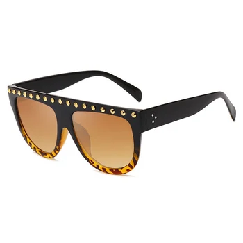 OEC CPO Mode Nitte Dekoration Square Solbriller Kvinder Oversize Flad top Gradient Kvindelige solbriller Goggle Nuancer O265