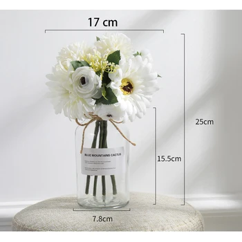 Hortensia Kunstige Blomster Mash Up Nyt Produkt, Store Blomster Ikke-vævet Stof med Navy Blå til Hjemmet Udsmykning Tilbehør falde indretning