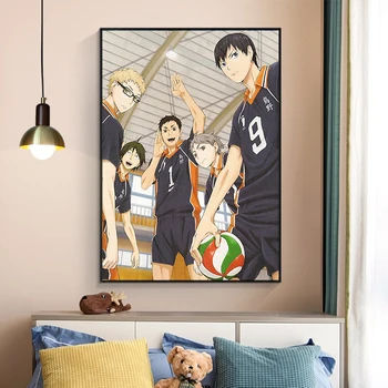 Volleyball Dreng Lærred Maleri Haikyuu Japansk Tegneserie Stil Animationsfilm Plakater Udskriver Væg Kunst Billedet for at Stue Indretning Cuadro