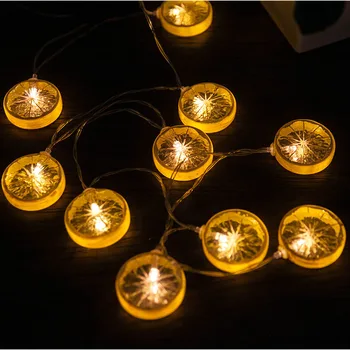 Citron Bryllup String Lys Jul LED Smd LED String Lamper Værelse Layout Frugt Modellering Lys String Krans På Vinduet