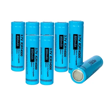 8stk PKCELL 14500 Batteri 3,7 V 800mAh li-ion Batteri ICR14500 3.7 Volt AA Genopladelige Batteri Baterias Til LED Lommelygte