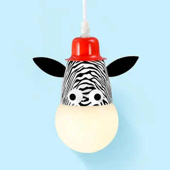 Nyhed-LED Hvid Pære i Loftet Tegnefilm Dyr, Abe, Giraf, Zebra børn Børn Soveværelse Værelse Lamper Hang Pendel Lys