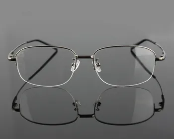 Klassisk Halvdelen Rim God Kvalitet Hukommelse Titanium Metal Legering Mærke Recept Briller Brillerne Optiske Briller Briller Ramme