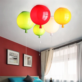Nordic Color Ballon Hængende Loft Lampe Børnehave Soveværelse Børn Loft Lys Indretning, Belysning Ballon Akryl Inventar