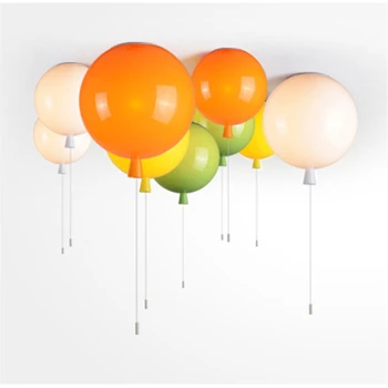 Nordic Color Ballon Hængende Loft Lampe Børnehave Soveværelse Børn Loft Lys Indretning, Belysning Ballon Akryl Inventar