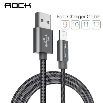 ROCK USB Kabel til iPhone Kabel-Hurtig Opladning til Belysning Kabel til iPhone XS Antal XR-X 8 7 6 5 Plus iPad, iOS