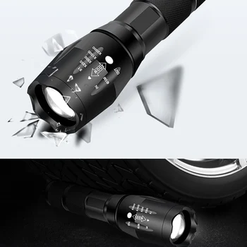 Ultra Lyse T6 Led lommelygte UV-395 LED Torch Light Camping lys 5Modes vandtæt Zoomable Cykel Lys bruge 18650 batteri