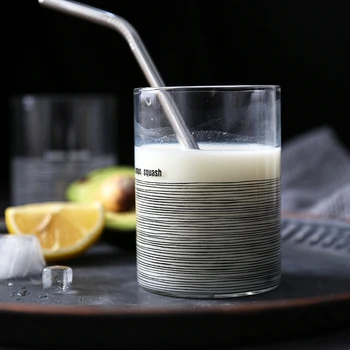 Kreative gennemsigtigt glas morgenmad cup hjem juice drink cup Nordic varme drikke kop mælk kop-tekop AKUHOME