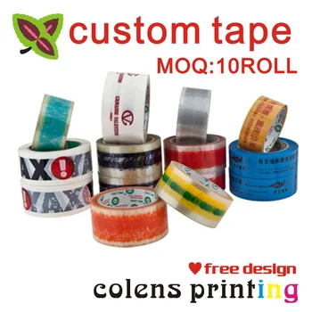 Brugerdefineret selvklæbende tape med logo/farverige selvklæbende bånd/ advarsel karton klart, fugebånd bånd print 50mm x100M