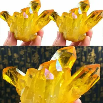 1pc Naturlig Gul Krystal Kvarts Cluster Mineral Prøve Healing Hot Nye Naturlig Citrin Cluster Crystal Home Decor