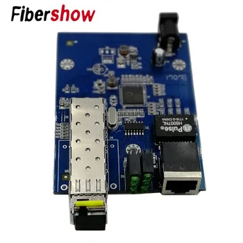 Fiber Optiske media converter 1 sfp-port til 1 gigabit rj45 optisk fiber ethernet-for ip-kamera PCB 10/100/1000M