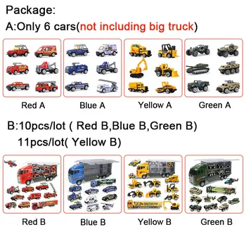 4 Stilarter Klassiske Legering Engineering Brand Container, Lastbil Model Støbt Køretøj Pædagogisk Legetøj Bil til Drenge Børn