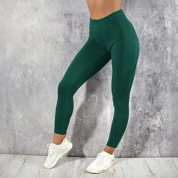 Kvinder sport leggings energi problemfri yoga bukser til fitness med høj talje, der kører riding workout fitness kvindelige sorte leggings løbere