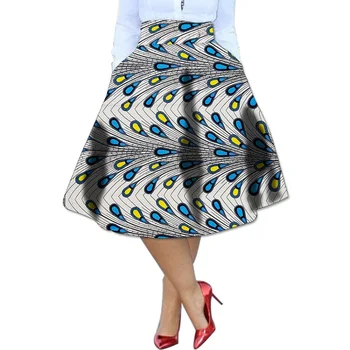 Afrikanske Kente Nederdel Afrikanske Tøj Trykte Nederdele Ankara Plisseret Nederdel Dashiki Print Sommeren Streetwear Kvinder Tøj