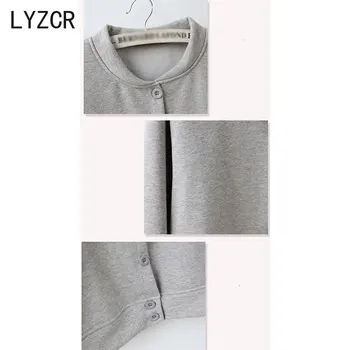 LYZCR Vinter Velevt Sweatshirts til Kvinder Zip-up Plus Størrelse 3XL 4XL Varm Kvinders Oversize Sweatshirt Løs Sweatshirt Kvinder 2021
