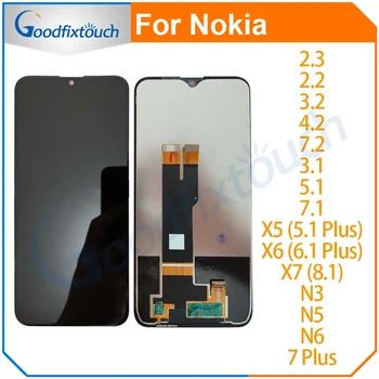 LCD-For Nokia-2.3 2.2 3.2 4.2 7.2 X5 X6 X7 8.1 5.1 6.1 7 7.1 Plus 7Plus LCD-Skærm Touch screen Glas Digitizer Assembly