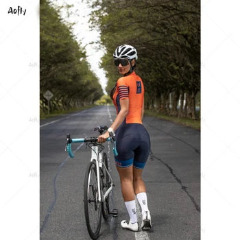Par Sports Udendørs Cykling i Et stykke Kvinders Skinsuit Jersey Shorts Professionel Triathlon Sports Tights Cykling Og løb