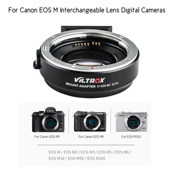 Viltrox EF-EOS M2 autofokus Linse Mount Adapter Ring 0.71 X Focal USB-Opgradering til Canon EF Serie Linse til Canon EOS M/ M2/ M3