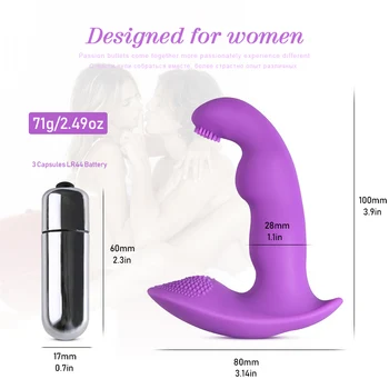Bundløse trusser Dildo Vibratorer G-spot Massage Stimulere Prostata Anal Vagina Vibrator Trusser Klitoris Stimulator Sex Legetøj til Kvinder