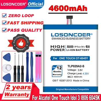 LOSONCOER 4600mAh TLP029A2-S TLp029A2 Til Alcatel One Touch Idol 3 Batteri I806 TLp029AJ Pop 3 5.5