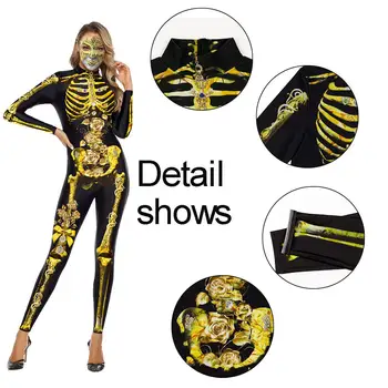Halloween Kostumer til Børn Horror Zombier Dreng Pige Skelet Kjole op Fantasi Clipart Buksedragt Skelet af Knogle Monster Kostume