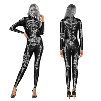 Halloween Kostumer til Børn Horror Zombier Dreng Pige Skelet Kjole op Fantasi Clipart Buksedragt Skelet af Knogle Monster Kostume