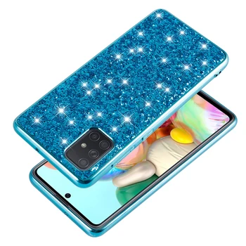 For Samsung Galaxy A51 Tilfælde Mode Bling Diamond Glitter Back Cover Til Samsung En 51-A71 Anti-fald Blød Silikone Ramme Sager
