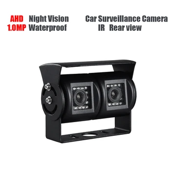 AHD 1.0 MP Dual Cam IR Night Vision Vandtæt bagfra Parkering Backup Vende Kamera for bil og Lastbil Bus Varevogne Overvågning