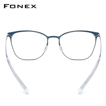 FONEX B Titanium Briller Ramme Mænd Pladsen Nærsynethed Optisk Recept Briller 2020 Blokeringsfri Silikone Skrueløs Brillerne 8527