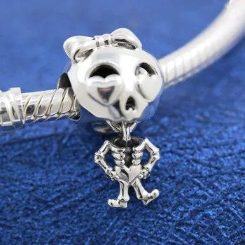 2020 Nye Efteråret Charme 925 Sterling sølv Skelet Pige Charms Perler Passer Oprindelige DIY Armbånd til Kvinder Fine Smykker