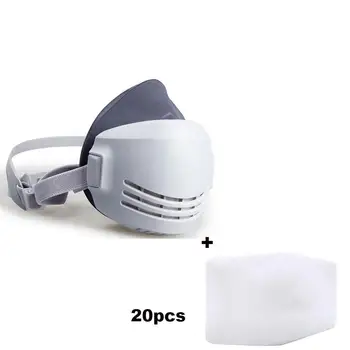 20pcs Filter Bomuld Respirator Halve Ansigt støvtæt Maske Anti Industri Byggeri Dis, Tåge Sikkerhed Gas Mask