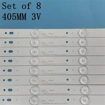 Nyt Kit, 8 STK 5LED 405 mm LED strip For Polaroid TQL43F4PR001 43E6000 5800-W43001-3P00 E465853 02K03177A RDL430WY RDL430FY