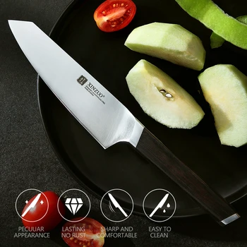 XINZUO 5 tommer Kniv med Højt Kulstofindhold Tyskland 1.4116 Køkken Knive med Ebony Håndtere Nye Frugt Peeling Kniv Køkken Tackle