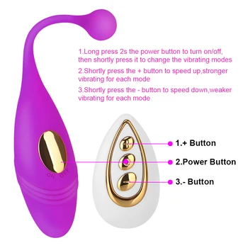 IKOKY Vaginal Stramme Øvelse 10 Speed Trådløs Fjernbetjening Vibrator Sex Legetøj til Kvinder Klitoris Stimulation Bærbare Dildo Vibrator