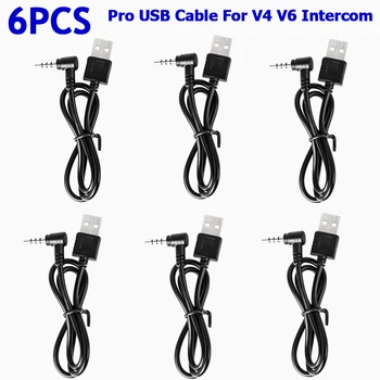 6STK Høj Kvalitet USB Opladning Kabel Til V4 V6 Hjelm Intercom Pro Stik til Opladning-Tråd Til Motorcykel Hjelm Headset