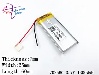 Liter energi-batteri 3,7 V 702560 lithium-polymer-1300mah batteri opladning enhed lettere punkt læsning pen-optager